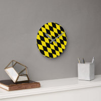 Black and Yellow Bavaria Diamond Flag Pattern