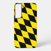 Black and Yellow Bavaria Diamond Flag Pattern