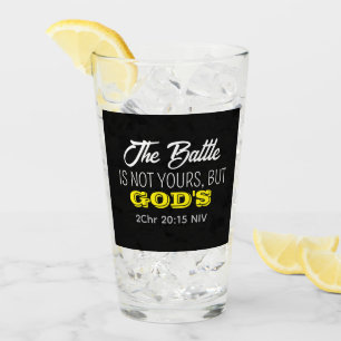 Black and Yellow Bible Verse Name and Prayer Glass
