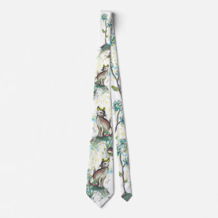 black and yellow cat Neck Tie, men's tie