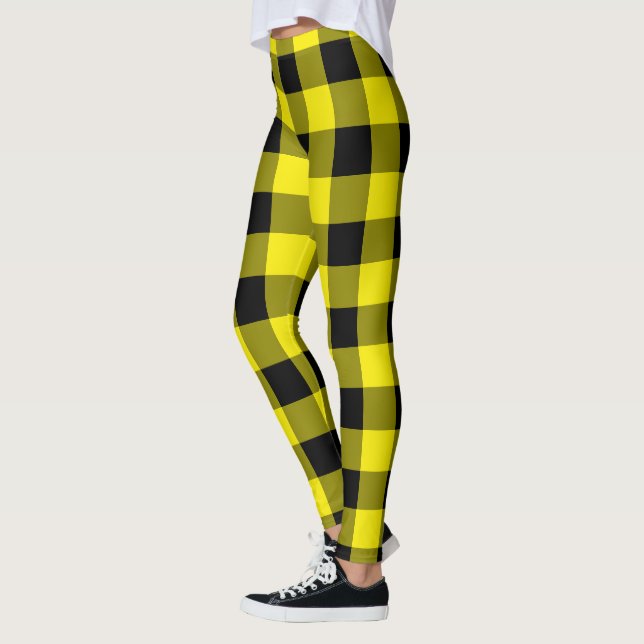 Black and Yellow Check Leggings (Left)