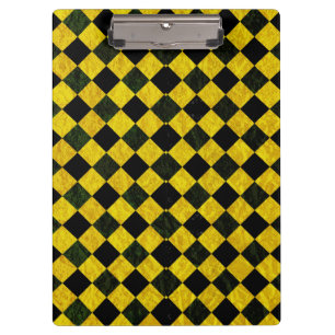 Black and yellow chequered pattern clipboard