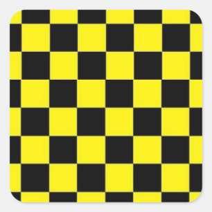 Black and Yellow Chequered STICKERS
