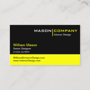 Black and Yellow Corporate Business Card