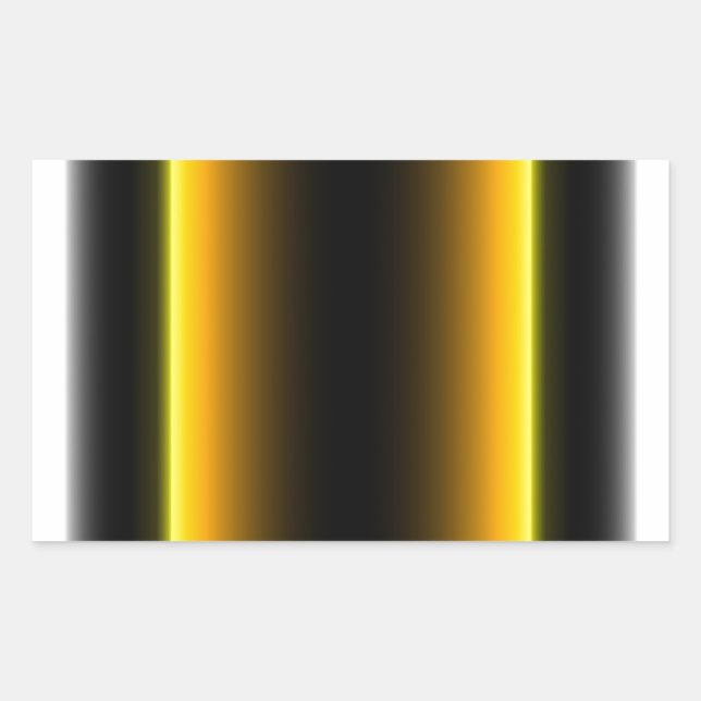 Black and Yellow Design Rectangular Sticker (Front)