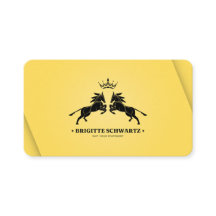 Black and yellow elegant business name card