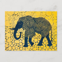 Black and Yellow Elephant on Honeycomb