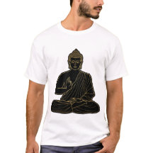 Black and yellow Gautama Buddha illustration, Gold