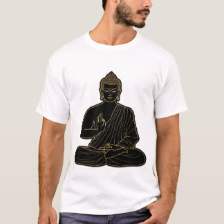 Black and yellow Gautama Buddha illustration, Gold T-Shirt