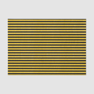 Black and Yellow Glittery Stripes Tissue Paper