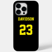 Black and Yellow Jersey Name Number