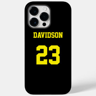 Black and Yellow Jersey Name Number Case-Mate iPhone 14 Pro Max Case