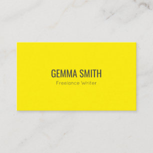 Black and Yellow Modern Minimalist Elegant Business Card