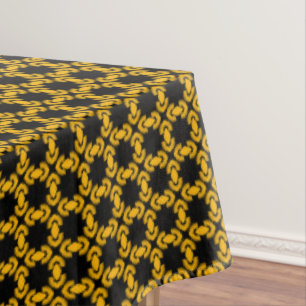 Black and Yellow Modern Urban Pattern Tablecloth