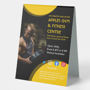 black and yellow Photo gym personal trainer fit  F