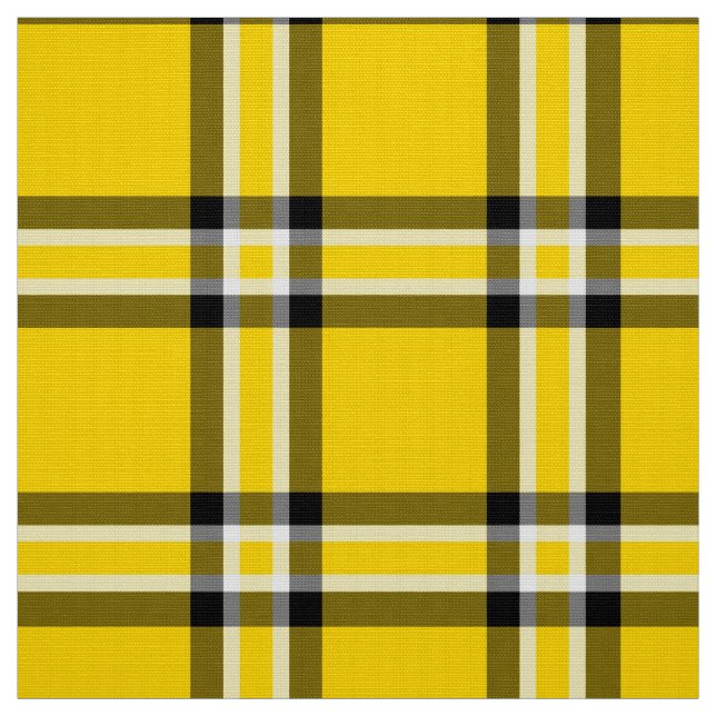 Black and Yellow Plaid Fabric (Swatch)