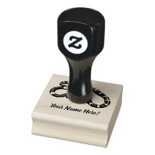 Black and yellow snake rubber stamp