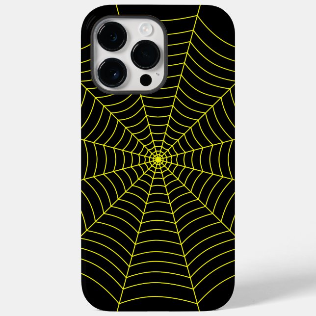 Black and yellow spider web Halloween pattern Case-Mate iPhone Case (Back)