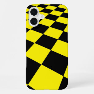 Black and Yellow Square Pattern Phone Case