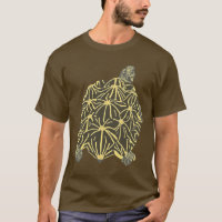 Black and Yellow Star Tortoise Tshirts