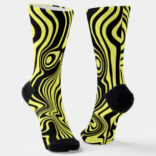 Black and Yellow Striped Socks - Your Colours