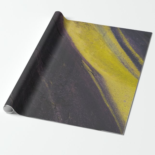 Black and yellow surface wrapping paper (Unrolled)