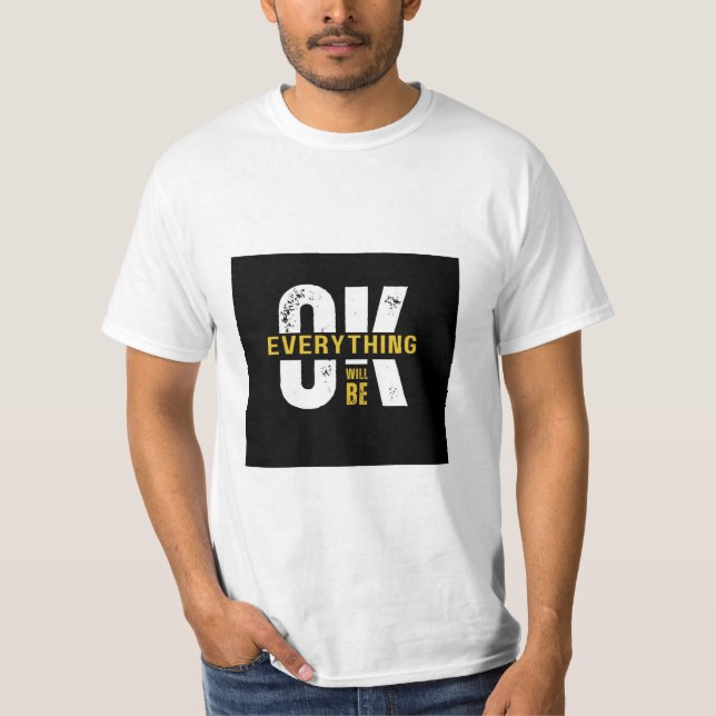 Black and yellow Typography T-shirt (Front)