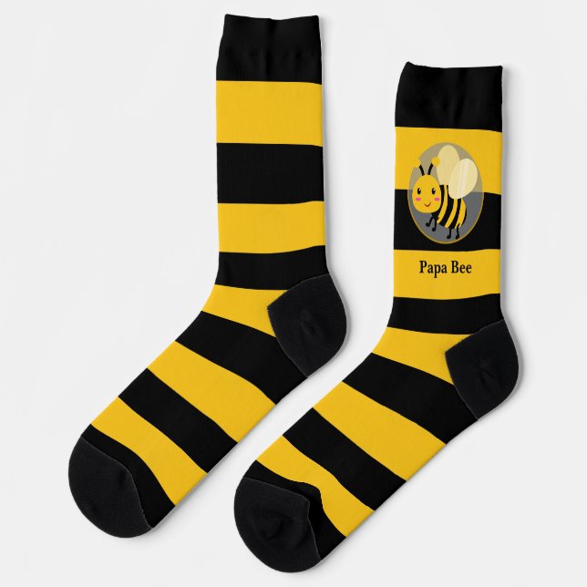 Black and Yellow with Cute Bee Socks (Left)