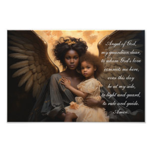 Black Angel Angele Dei In English Photo Print