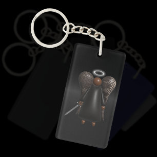 Black Angel, Avenging Angel (double sided) Key Ring