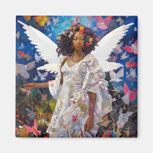 Black Angel Fantasy Art Magnet