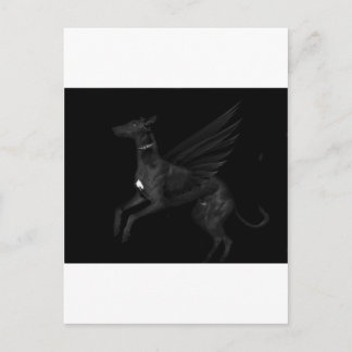 Black Angel Greyhound Postcard