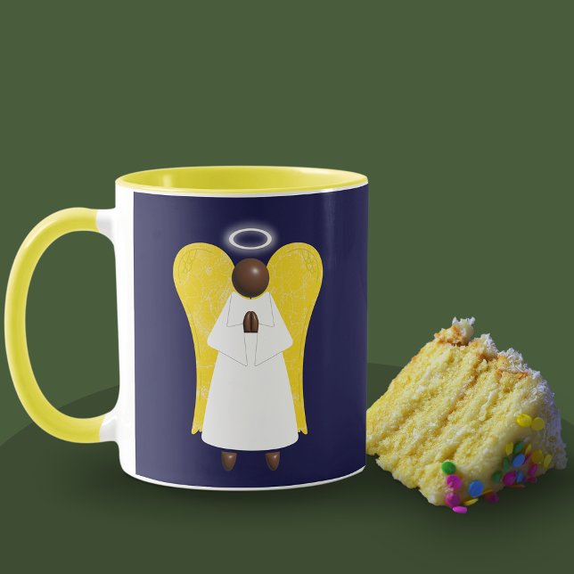 Black Angel, Guardian Angel Mug (Black Guardian Angel mug & Cake)