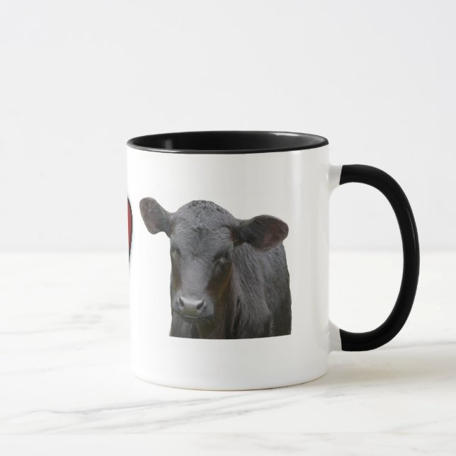Black Angus Beef  - I love heart design Mug (Right)