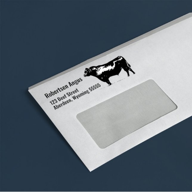 Black Angus Bull Rubber Stamp (Creator Uploaded)