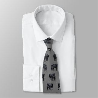 Black Angus Cow & Cute Calf Tie