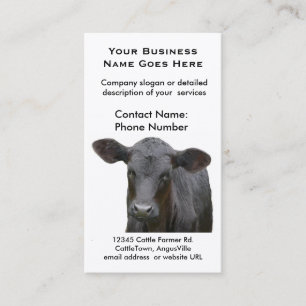 Black Angus Farm or Ranch Beef Producer Business Card