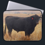 Black Angus Steer Grazing with its Herd Laptop Sleeve<br><div class="desc">Black Angus Steer Grazing with its Herd</div>