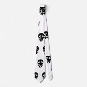 Black Anonymous face party Tie