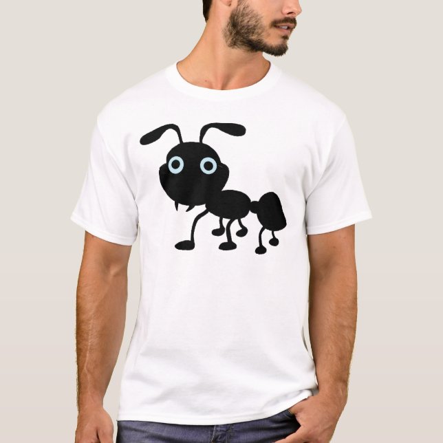Black ant cartoon T-Shirt (Front)