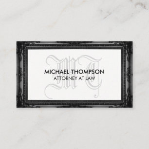 Black Antique Border Business Card