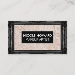 Black Antique Frame Wall Grunge Texture Business Card