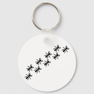 black ants trail key ring