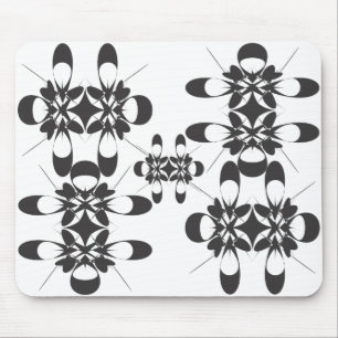 Black arabesque mouse mat