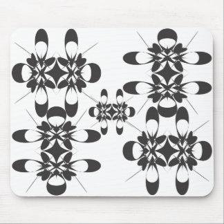 Black arabesque mouse mat