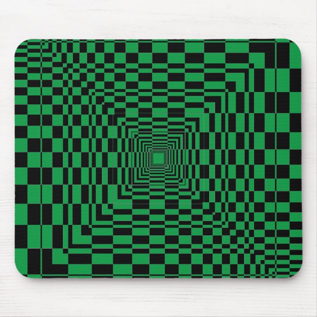 black arabesque mouse mat (Front)
