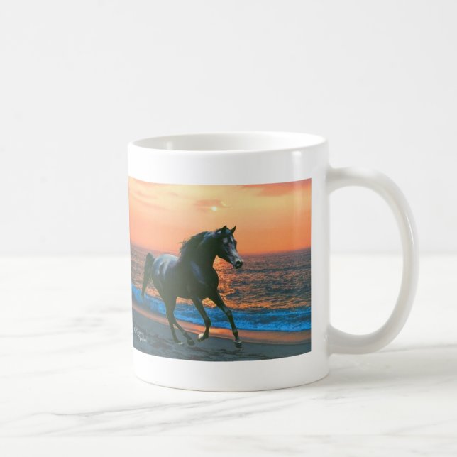 Black arabian horse Mug (Right)