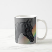 Black Arabian Horse Portrait