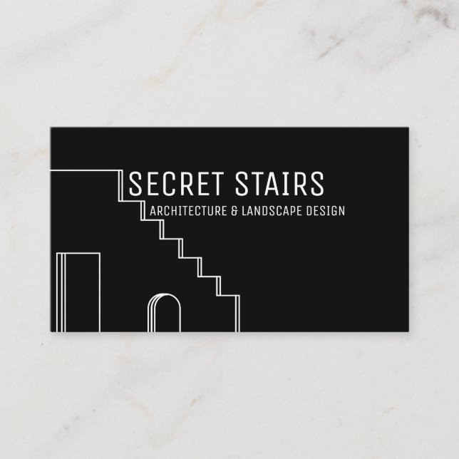Black Architect historical building renovation Business Card (Front)