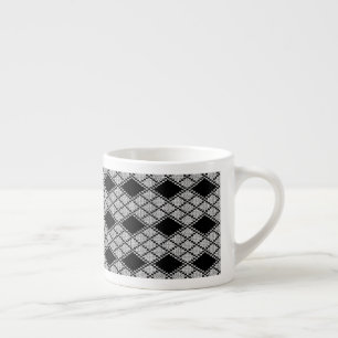 BLACK ARGYLE KNIT Espresso Cup